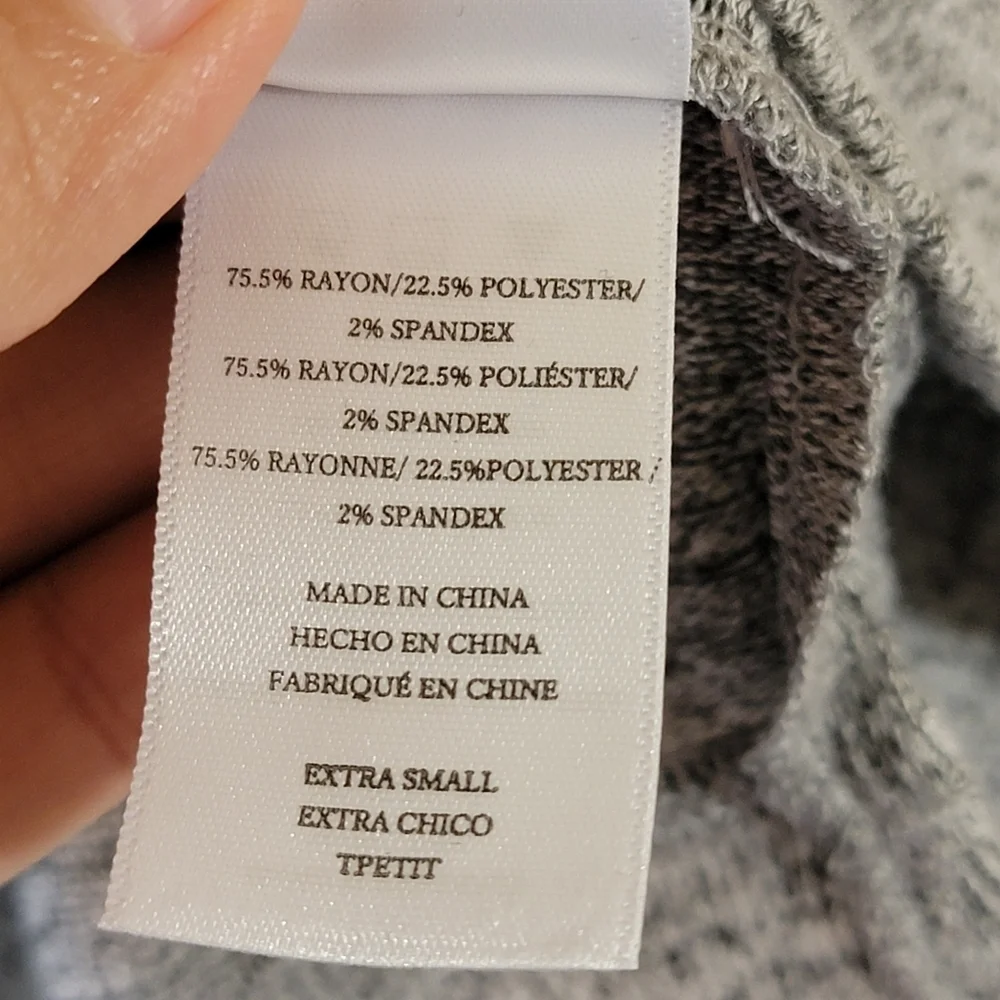 NEW Rails Women's Gray Long Sleeve Crewneck Top XS Soft Minimalist Y2K Cozy